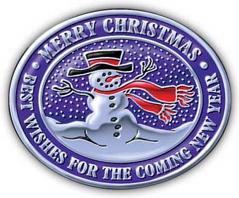 1 5/8" X 1 1/4" THE SNOWMAN