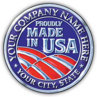2 1/4" ROUND MADE IN AMERICA SEAL