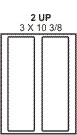PT#014   3" X 10 3/8" LABEL SHEET