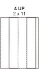 PT#020   2" X 11" LABEL SHEET