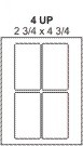 PT#021   2 3/4" X 4 3/4" LABEL SHEET