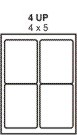 PT#025   4" X 5" LABEL SHEET