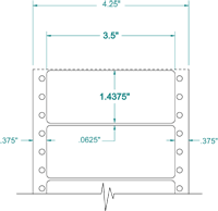 3 1/2" X 1 7/16" EDP PINFEED LABELS 1 ACROSS $4.66/1000