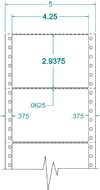 4 1/4" X 2 15/16" EDP PINFEED LABELS 1 ACROSS $12.27/1000