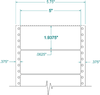 5" X 1 15/16" EDP PINFEED LABEL 1 ACROSS $9.86/1000