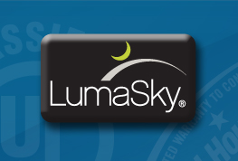 sample of a doming label for Lumasky company