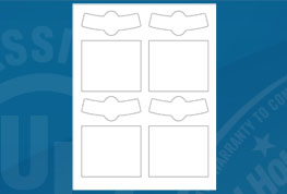 rendering of a die cut laser sheet label with custom die cuts